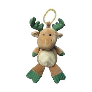 KELLYTOY BABY MOOSE 10” PLUSH LOVEY RATTLE CLIP ON